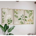 thumbnail image 1 of Botanical Wall Art Prints Green Leaf White Flower Modern Nature Inspired Version 2 Set 3 Unframed Paper Print 20x30, 1 of 3