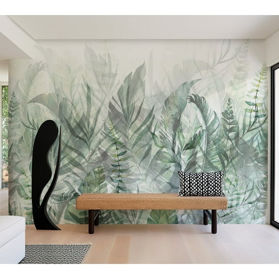 Botanical Wallpaper Wall Mural - Magic Grove Green