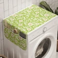 thumbnail image 1 of Botanical Washing Machine Organizer, Abstract Pattern with Floral Details Spring Beauty Blossom, Anti-slip Fabric Top Cover for Washer and Dryer, Apple Green Pale Orange, by Ambesonne, 1 of 1
