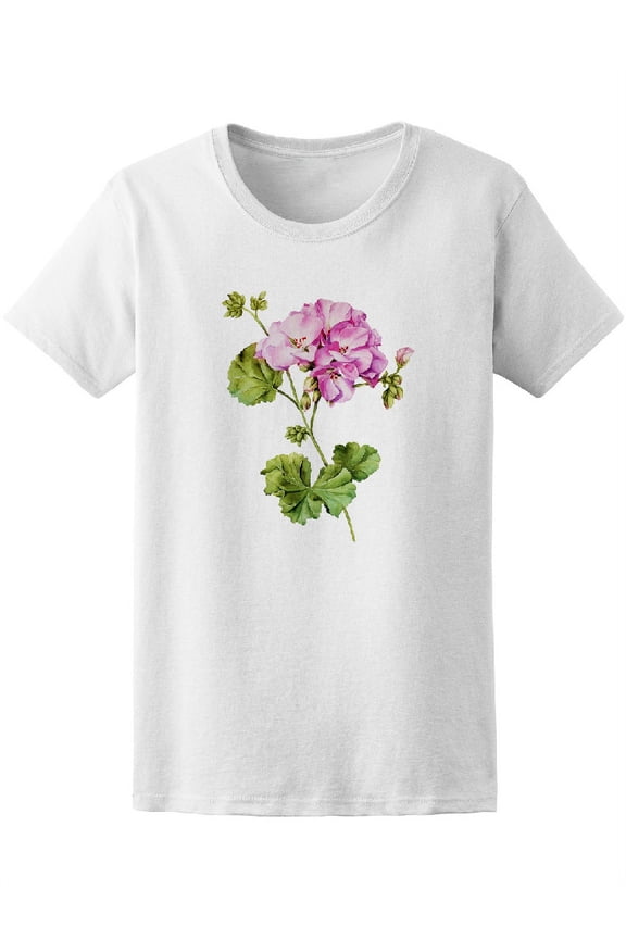 Botanical Watercolor Painting Tee Women's -Image by Shutterstock