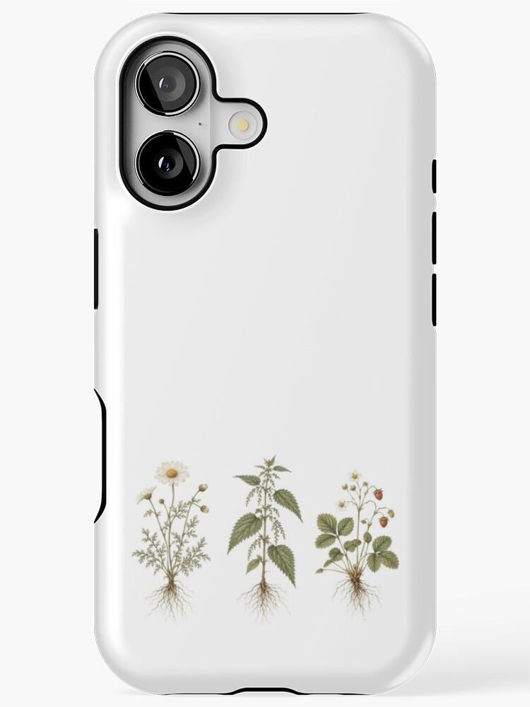 Botanical Wildflower, Nettle and Berry Plant Tough Case for Apple ...