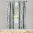 thumbnail image 1 of Botanical Window Curtains, Floral Branches of the Spring Blossoms New Hopes Vintage Artwork, Lightweight Decor 2-Panel Set with Rod Pocket, Pair of - 28"x95", Grey Teal Rose and Umber, by Ambesonne, 1 of 3