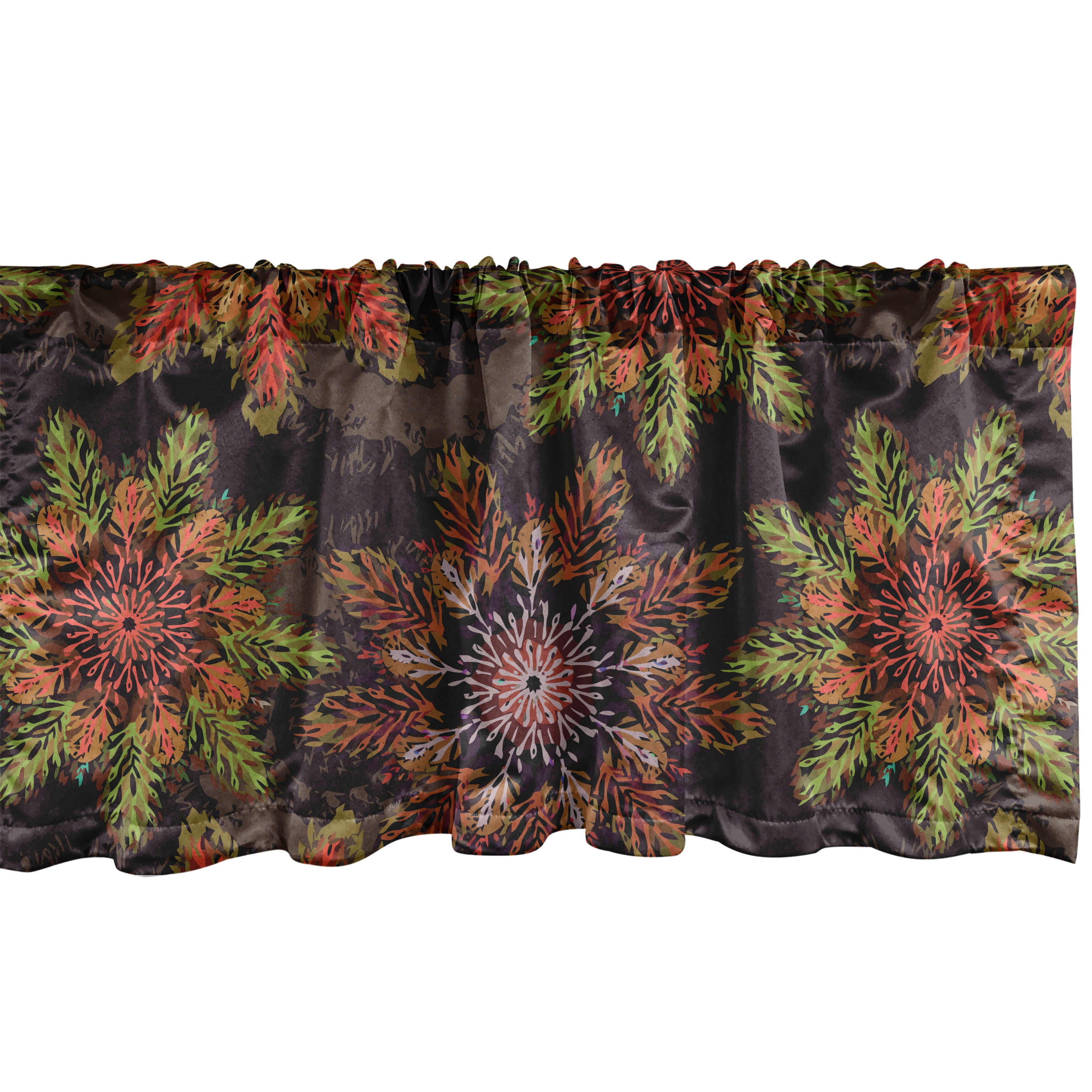 Botanical Window Valance, Abstract Look Star of Branches Winter ...