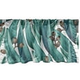 thumbnail image 1 of Botanical Window Valance, Eucalyptus Leaves and Dried Buds Watercolor Style Artwork Aquatic Colors, Curtain Valance for Kitchen Bedroom with Rod Pocket, 54" X 18", Teal Brown White, by Ambesonne, 1 of 2