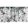 thumbnail image 1 of Botanical Window Valance, Forest Themed Outline Flowers and Exotic Leaves Watercolor Stains, Curtain Valance for Kitchen Bedroom with Rod Pocket, 54" X 18", Dark Blue Grey and White, by Ambesonne, 1 of 2