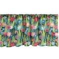 thumbnail image 1 of Botanical Window Valance, Garden Art Themed Pattern with Meadow Flowers Plant and Leaves Cartoon Style, Curtain Valance for Kitchen Bedroom Decor with Rod Pocket, 54" X 18", Multicolor, by Ambesonne, 1 of 2