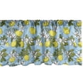 thumbnail image 1 of Ambesonne Botanical Valance Pack of 2, Lemon Motif with Blossoms, 54"X18", Yellow Blue and Green, 1 of 1
