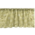 thumbnail image 1 of Ambesonne Botanical Valance Pack of 2, Retro Flowers and Herbs, 54"X12", Khaki Pale Yellow, 1 of 4