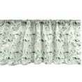 thumbnail image 1 of Botanical Window Valance, Wild Herb Silhouettes in Monochromatic Natural Colors Repetition, Curtain Valance for Kitchen Bedroom Decor with Rod Pocket, 54" X 18", Green Lime Green, by Ambesonne, 1 of 3