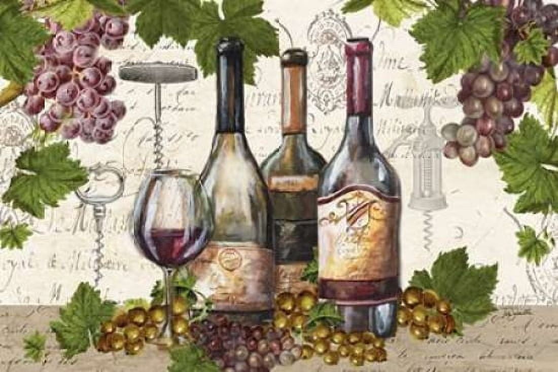 Botanical Wine Landscape Canvas Art - Tre Sorelle Studios (12 x 18)
