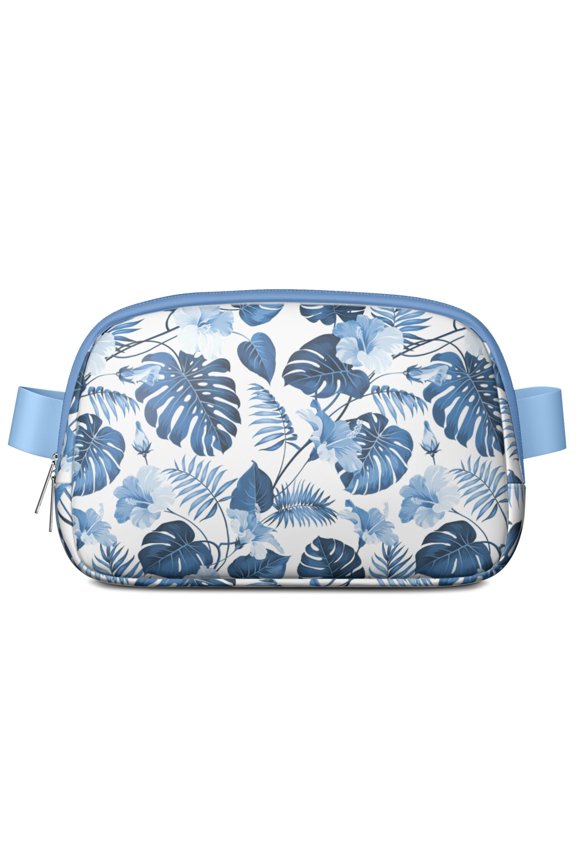 Botanical Wonder Fanny Pack&nbsp;– Waterproof Adjustable Waist Bag with Scientific-Style Tropical Plant Illustrations, Educational Chic