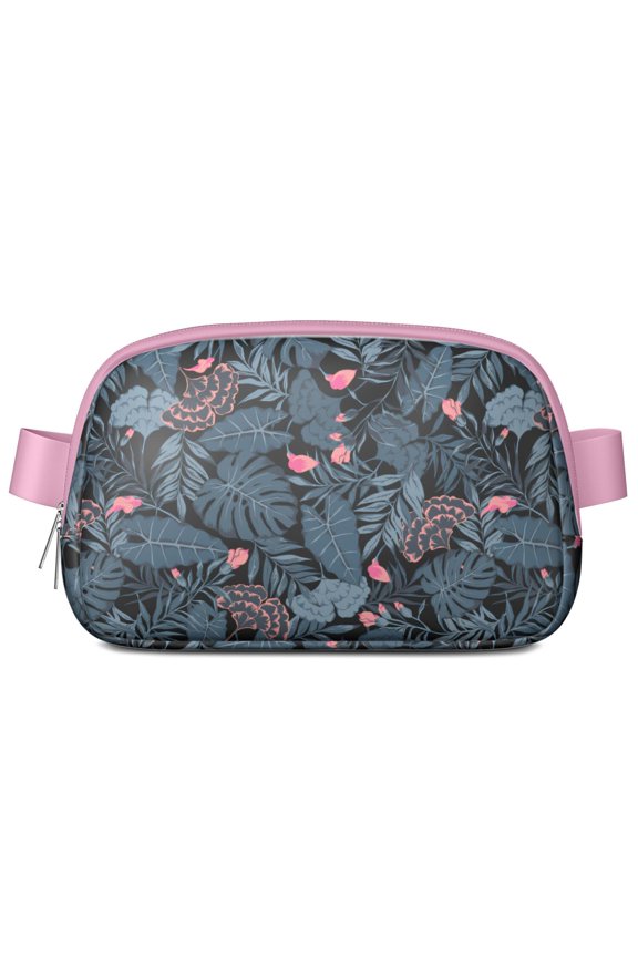 Botanical Wonder Fanny Pack&nbsp;– Waterproof Adjustable Waist Bag with Scientific-Style Tropical Plant Illustrations, Educational Chic