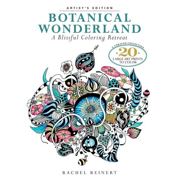 Botanical Wonderland: A Blissful Coloring Retreat: A Curated Collection - 20 Large Art Prints to Color (Paperback)