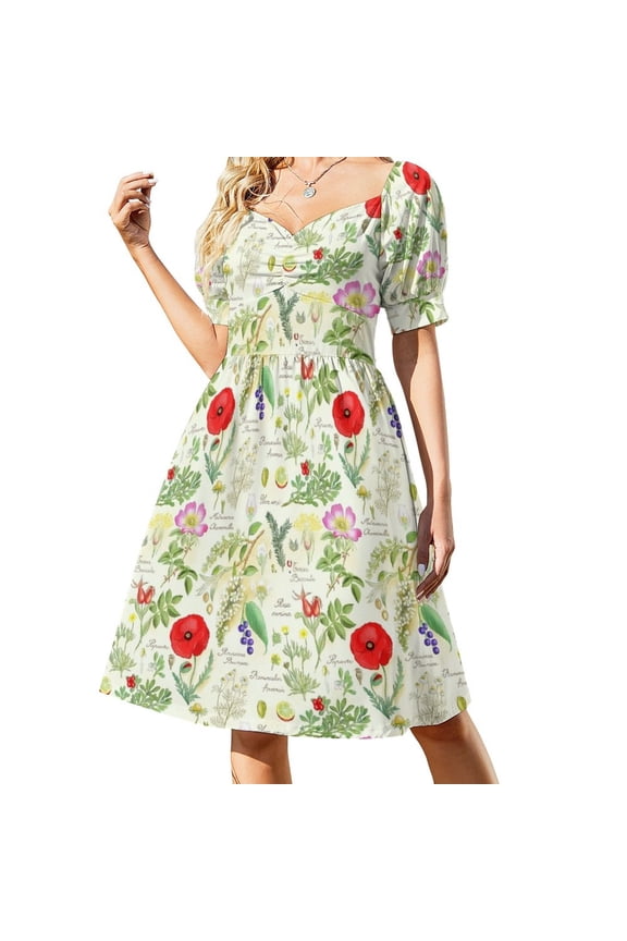 Botanical sketch Sleeveless Dress ladies dresses for special occasions women's evening dresses