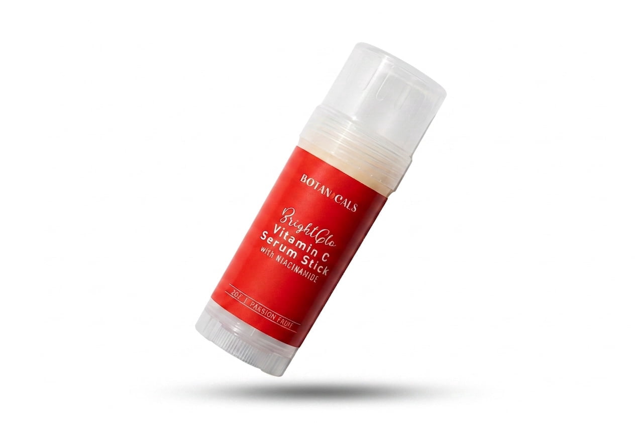 Botanicals BrightGlo Vitamin C Serum Stick with Niacinamide, 2oz, Natural Skin Brightening and Fine Line Treatment - Made in the USA - Passion Fruit