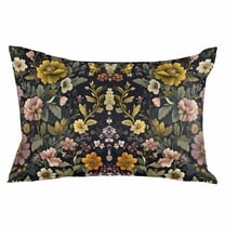 Botanicals Floral Throw Pillow Cover 20 x 26 Inch Decorative Pillow Cover Garden Seasonal Botanical Blooms Lumbar Pillowcase Seasonal Rectangle Cushion Case for Couch Sofa Bed Living Room