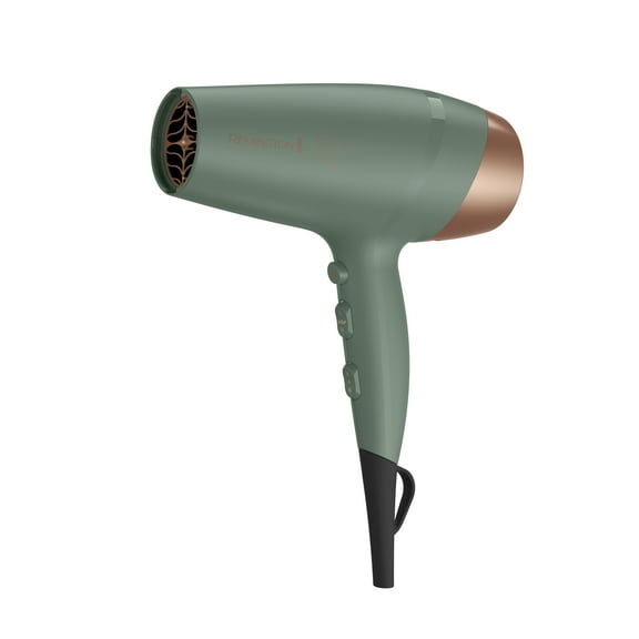 Remington Botanicals Hair Dryer, Ceramic, 6 Heat Settings, Cool Shot, Green