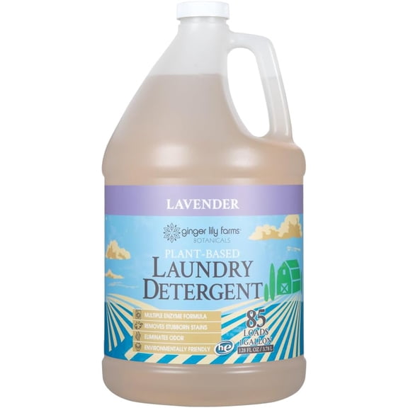 Botanicals Plant-Based Liquid Laundry Detergent, Lavender, Concentrated Formula, HE Compatible, 85 Loads, 1 G on (128 fl. oz.)