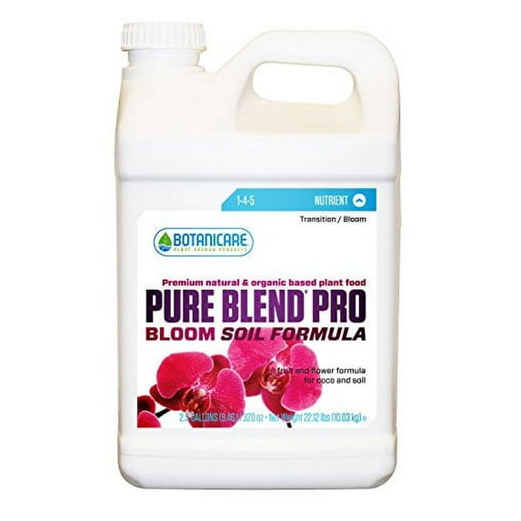 Botanicare PURE BLEND PRO Bloom Soil Nutrient 1-4-5 Formula, 2.5-Gallon (2-Pack)
