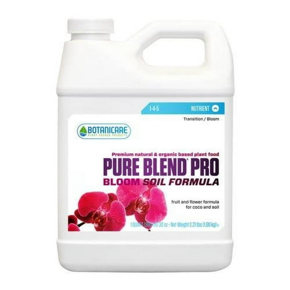 Botanicare Pure Blend PRO Bloom Soil Nutrient 1-4-5 Formula, 1-Quart (4-Pack)