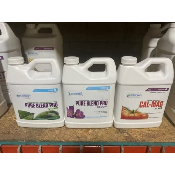 Botanicare Pure Blend Pro Bloom 1 qt, Pure Blend Pro Grow 1 qt, Cal-Mag Plus 1 qt