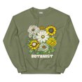 thumbnail image 1 of Botanist Floral Graphic Sweater (Military Green, XL), 1 of 1