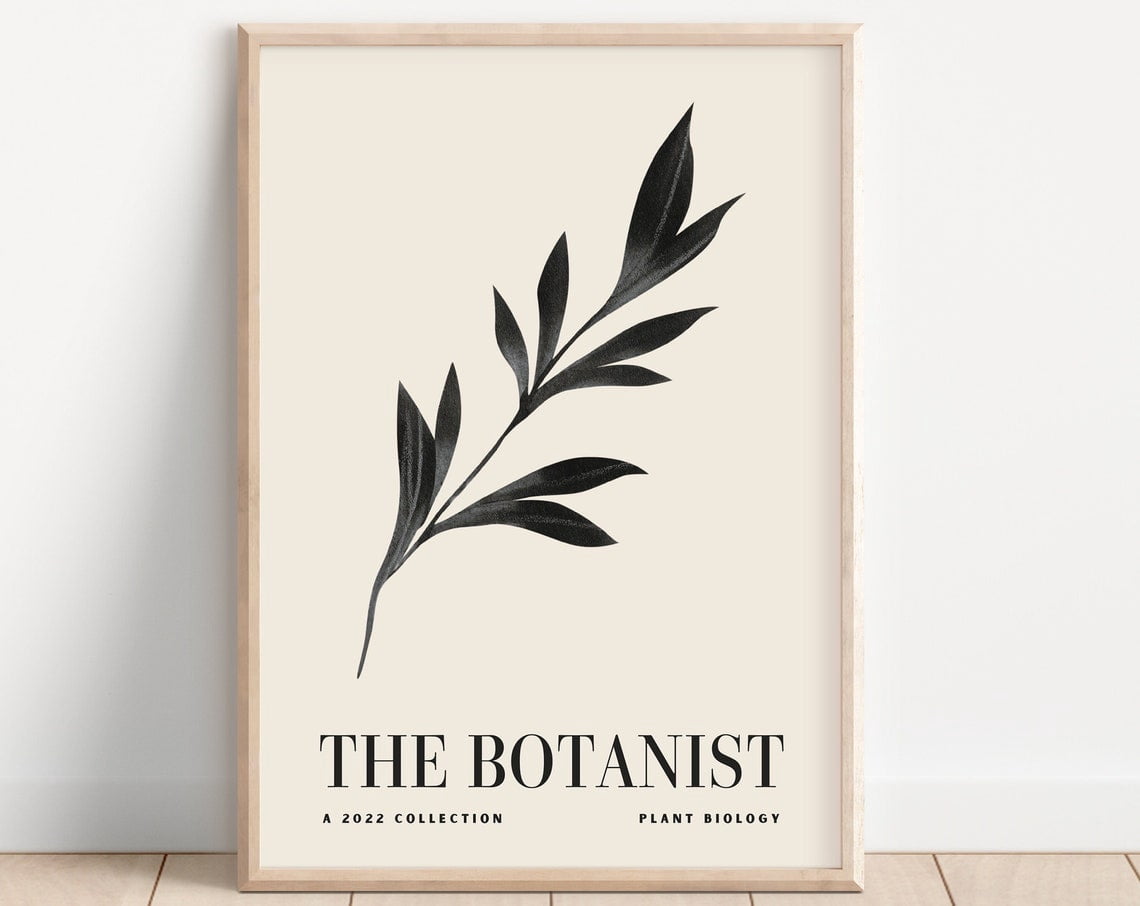 View of The Botanist Neutral Print - Botanical Bohemian Minimalist, Plants ...