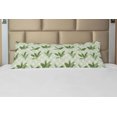 thumbnail image 1 of Botany Body Pillow Case Cover with Zipper, Large Evergreen Palm Leaves on Retro Hexagonal Geometric Forms Vintage Design, Decorative Accent Long Pillowcase, Olive Green Cream, by Ambesonne, 1 of 1