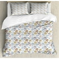 thumbnail image 1 of Botany Duvet Cover Set, Nature Wonder Fun Pattern with Colorful Abstract Flower Plant Blooming Silhouette, Decorative 3 Piece Bedding Set with 2 Pillow Shams, Queen Size, Multicolor, by Ambesonne, 1 of 3