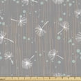 thumbnail image 1 of Botany Fabric by the Yard, Abstract Pattern with Dots Lines and Dandelions, Decorative Upholstery Fabric for Chairs & Home Accents, Dimgray Pale Seafoam by Ambesonne, 1 of 5