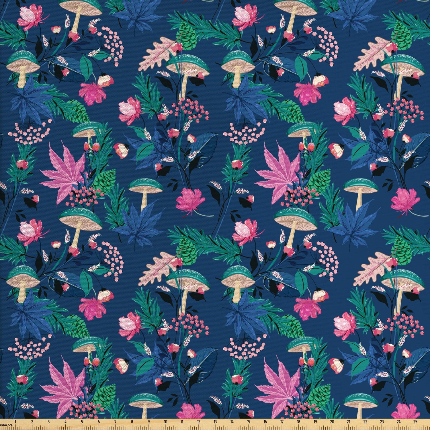 Ambesonne Botany Fabric by the Yard Upholstery, Tropical Forest ...
