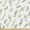 thumbnail image 1 of Ambesonne Botany Fabric by the Yard Upholstery, Simple Olive Branch Pattern, 10 Yards, White Pastel Green, 1 of 5