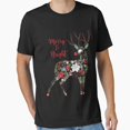 thumbnail image 1 of Botany Floral Cervidae Bright Holiday Essential Apparel Design Unisex T-Shirt, up to Size 5XL, 1 of 2