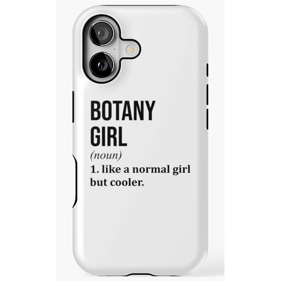 Botany Girl Definition Text Phone Case for iPhone 11 12 13 14 15 16 17 Pro Max