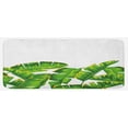 thumbnail image 1 of Botany Kitchen Mat, Vibrant Tropical Climate Large Leaves Habitat Summer Desert Foliage Image, Plush Decorative Kitchen Mat with Non Slip Backing, 47" X 19", Hunter Green Yellow, by Ambesonne, 1 of 1