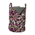 thumbnail image 1 of Botany Laundry Bag, Graphic Designed Spring Fruit Themed Colorful Blackberries Branches, Hamper Basket with Handles Drawstring Closure for Laundromats, 13" x 19", Raspberry Lime Green, by Ambesonne, 1 of 4