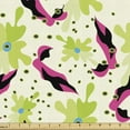 thumbnail image 1 of Botany Sofa Upholstery Fabric by the Yard, Illustration of Abstracted Botanical Elements in Spring Season Tones Pattern, Decorative Fabric for DIY and Home Accents, Ivory and Pink by Ambesonne, 1 of 5