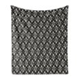 thumbnail image 1 of Botany Soft Flannel Fleece Throw Blanket, Leaves Forming Mother Nature Floral Forest Foliage Meadow Woods Concept, Cozy Plush for Indoor and Outdoor Use, 50" x 70", Grey and Pale Grey, by Ambesonne, 1 of 5