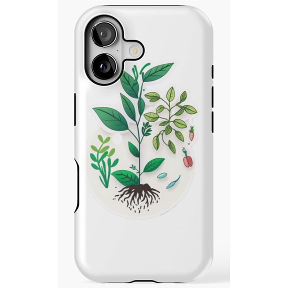 Botany Sticker Graphic Phone Case for iPhone 11 12 13 14 15 16 17 Pro Max