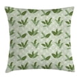 thumbnail image 1 of Botany Throw Pillow Cushion Cover, Large Evergreen Palm Leaves on Retro Hexagonal Geometric Forms Vintage Design, Decorative Square Accent Pillow Case, 24 X 24 Inches, Olive Green Cream, by Ambesonne, 1 of 2