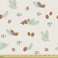 thumbnail image 1 of Botany Upholstery Fabric by the Yard, Continuous Pattern of Pine Branches Berries and Cones, Decorative Fabric for DIY and Home Accents, Off White Multicolor by Ambesonne, 1 of 5