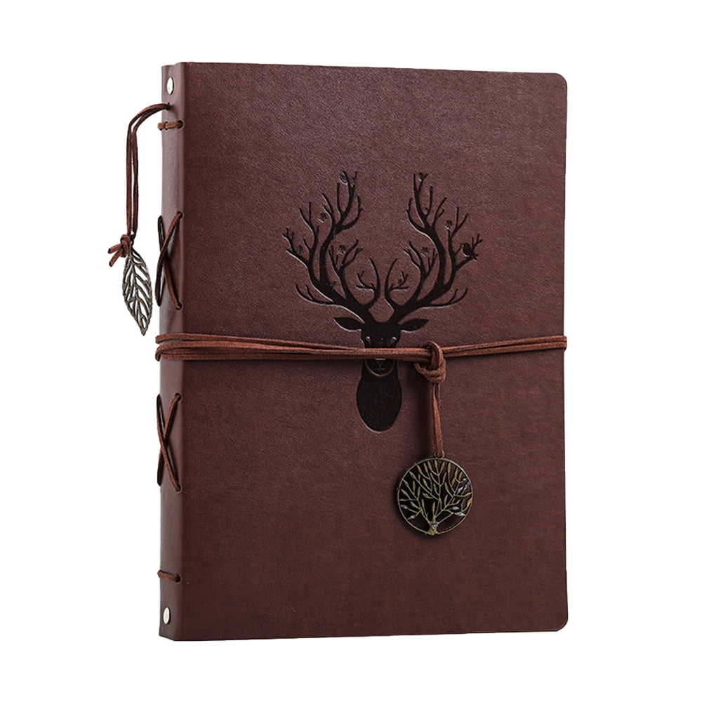 Botattraeck Photo Album Scrapbook 30 Sheets/60 Pages Premium Black Paper Memory Book Vintage DIY Leather Cover Photo Book for Kids Graduation Wedding Anniversary Birthday Gifts