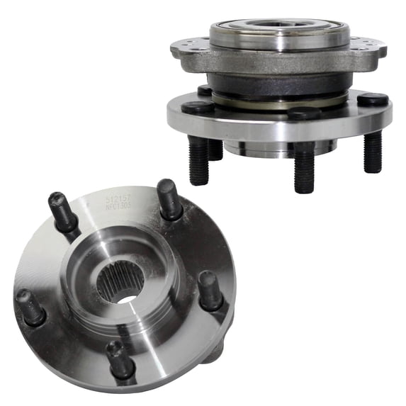 (Both) Rear Wheel Hub and Bearing Assembly for 1997-2004 Grand Caravan, Town & Country 5 Lug W/o ABS (Pair) 512157 x2