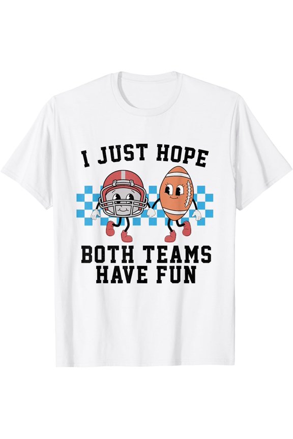 Both Teams Have Fun Cool Football Season Gameday Retro T-Shirt Size S-5XL