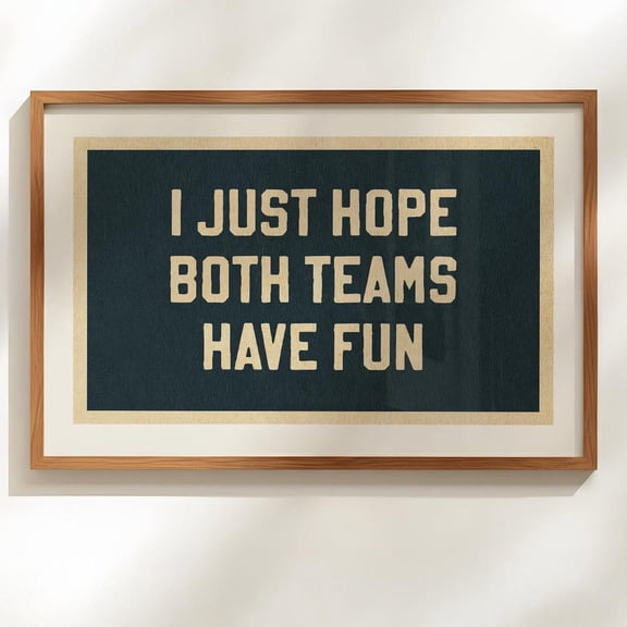 Both Teams Print: Retro Sports Wall Art Athletics Poster Home Decor Office Wall Art