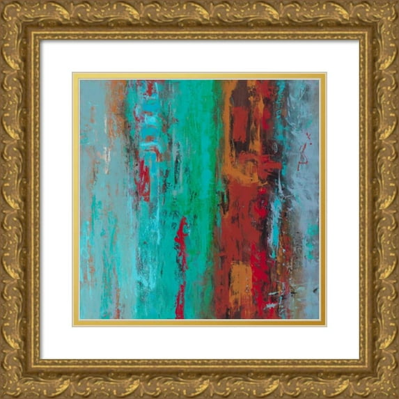 Bothne, Janet 15x15 Gold Ornate Wood Framed with Double Matting Museum Art Print Titled - Primal Numbers