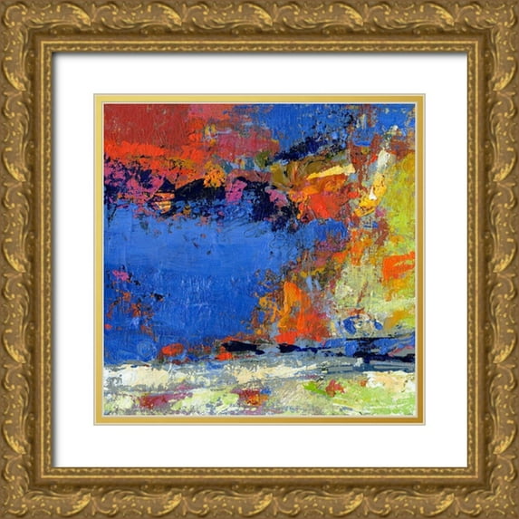 Bothne, Janet 26x26 Gold Ornate Wood Framed with Double Matting Museum Art Print Titled - New England Autumn