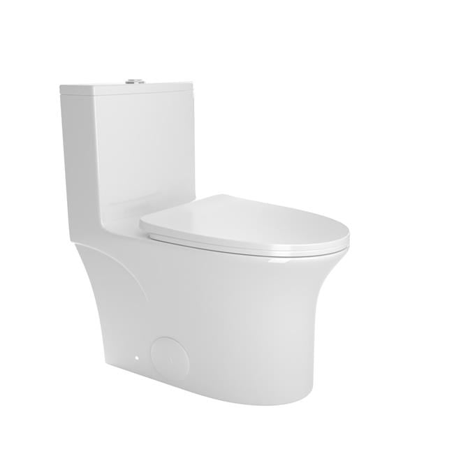 Bothwa  27.125 x 16 in. Home 1.1 & 1.6 GPF Elongated Comfort Height Floor Mounted Dual Flush Toilet, White
