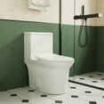 thumbnail image 1 of Bothwa Home T051-WT 14.37 in. 1.1-1.6 GPF Super Quite Flushing Elongated Comfort Height Toilet, Dual Flush - Ceramic, 1 of 1