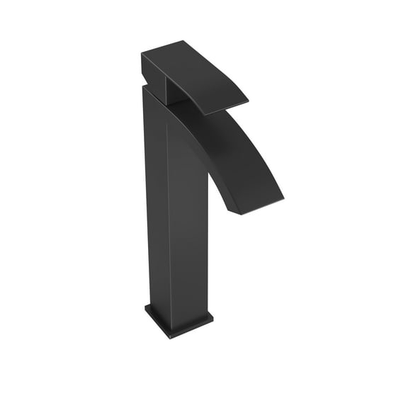Bothwa Home BF-HD1205-MB 7 - Inch Cascade Single Handle Bathroom Sink Faucet in Matte Black